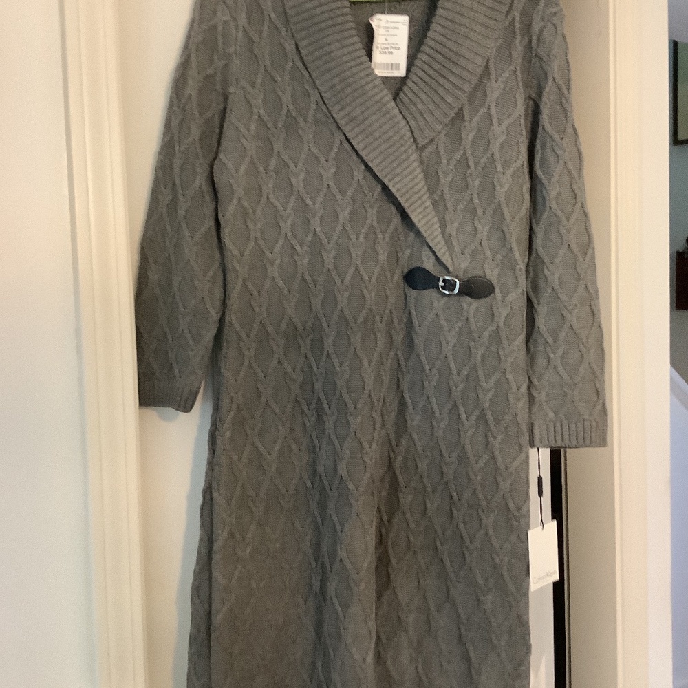 Calvin Klein Gray Sweater Dress